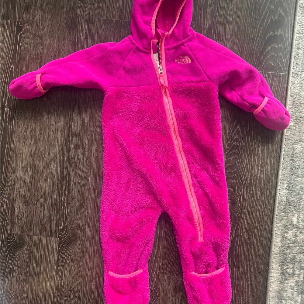 The North Face Fuchsia Kids One Piece Footie